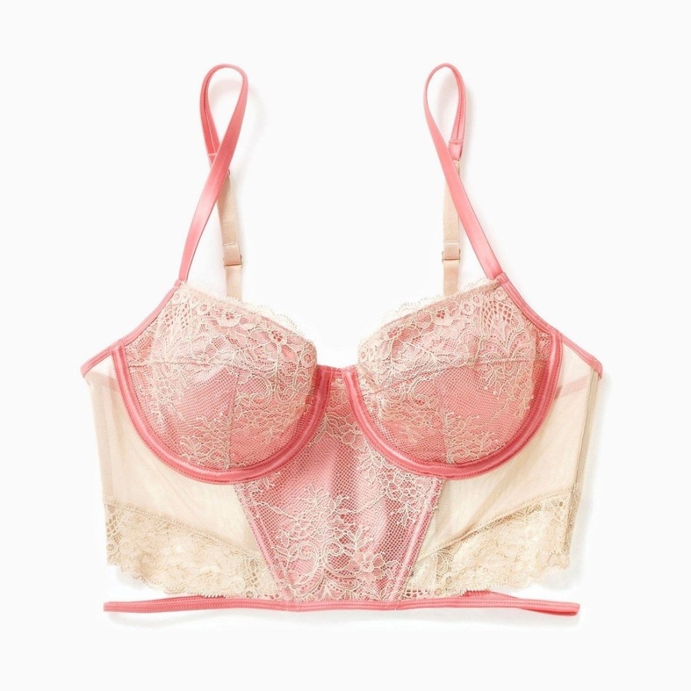 BLUSH CORSET Bra BEYOND LOVE Sheer Nude Lace